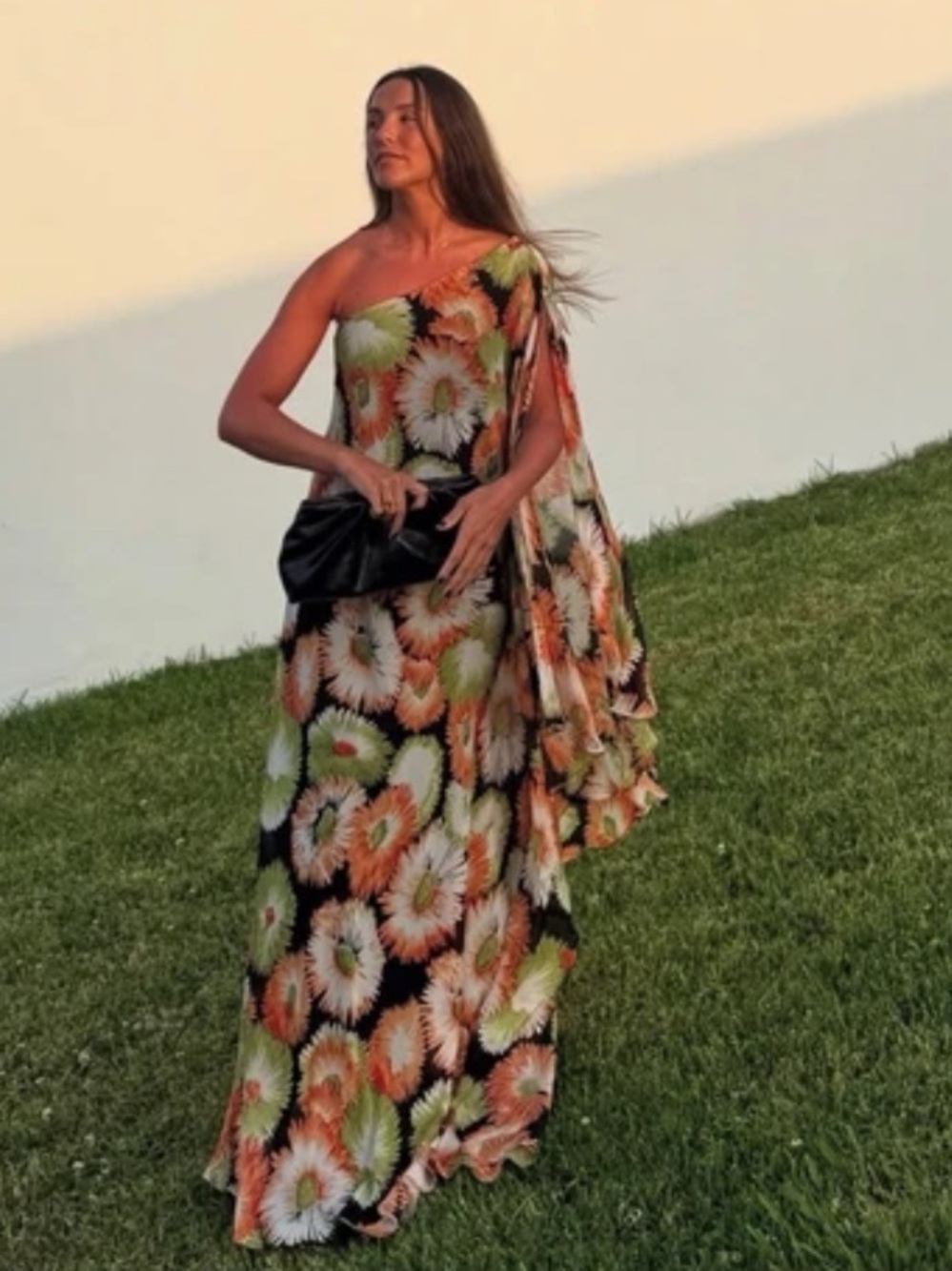 ZARA NWT One Shoulder Floral Maxi Dress Size M Ref 2284/107